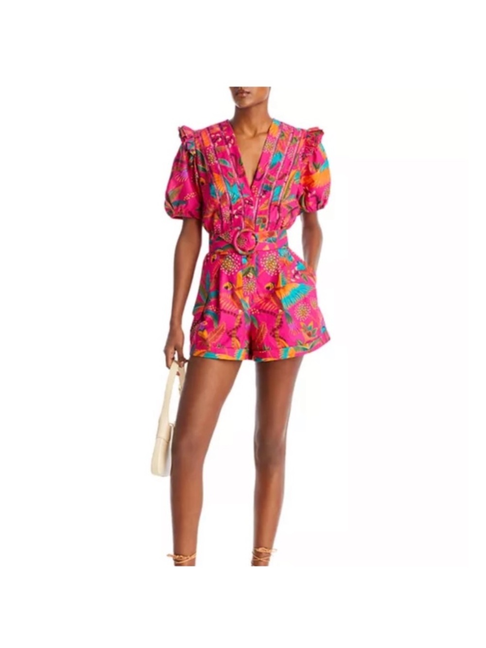 FARM Rio Pink Macaw Party Romper